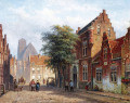 Uma Rua Ensolarada em uma Cidade Holandesa