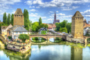 Ponte Ponts Couverts em Strasbourg