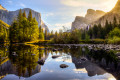Amanhecer no Parque Nacional de Yosemite  