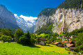 Vale Lauterbrunnen, Alpes Suíços