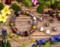 Pulseira De Prata Com Flores