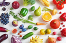 Arco-íris de Frutas e Legumes