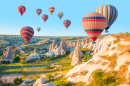 Balões de Ar Quente Sobre a Capadócia, Turquia
