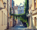 Rua de Verão Em Riga, Letônia