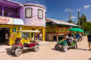 Carrinhos de Golfe em Caye Caulker, Belize