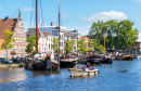 Canal de Galgewater, Leiden, Holanda
