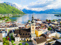 Cidade de Gmunden e Lago Traunsee, Áustria