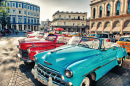Carros Clássicos Americanos em Havana, Cuba