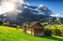 Cidade de Grindelwald, Alpes Suíços