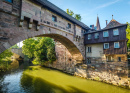Ponte sobre o Rio Pegnitz, Nuremberg, Alemanha