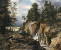 Paisagem de Rocha com uma Cachoeira