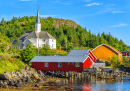 Igreja Moskenes, Ilhas Lofoten, Noruega