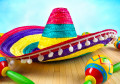 Chapéu Mexicano (Sombrero) e Maracas
