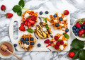 Waffles Belgas com Frutas Vermelhas