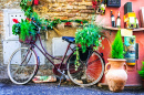 Bicicleta com Decoração Floral