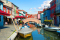 Ponte em Burano, Veneza, Itália