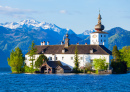 Castelo Schloss Ort no Lago Traunsee, Áustria