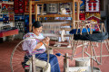 Produção de Tecidos Indígenas, Otavalo, Equador