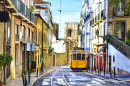 Bonde Amarelo em Lisboa, Portugal