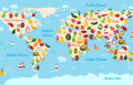 Mapa Mundial das Frutas