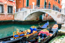 Canais em Veneza, Itália