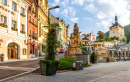 Cidade de Karlovy Vary na República Checa