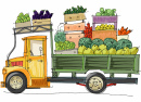 Caminhão Cheio de Vegetais