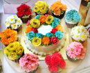 Cupcakes de Flores de Primavera