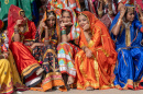 Meninas Jovens em Pushkar, Rajasthan, Índia