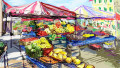 Barracas de Frutas no Mercado
