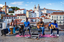 Banda de Música de Rua em Lisboa, Portugal