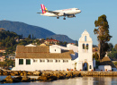 Aeroporto de Corfu na Grécia
