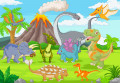 Dinossauros Engraçados na Floresta