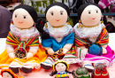Bonecos Feitos à mão em um Mercado no Equador