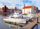 Porto do Rio Motlawa em Gdansk, Polônia