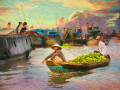 Vendedores de Frutas Vietnamitas