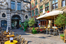 Café de Rua em Ghent, Bélgica