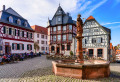 Praça do Mercado em Heppenheim, Alemanha