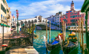 Grande Canal de Veneza e Ponte Rialto