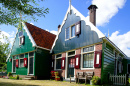 Vila do Museu Zaans em Zaanse Schans, Holanda
