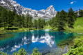 Monte Cervino e Lago Blu, Vale de Aosta, Itália