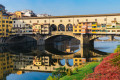 Ponte Vecchio em Florença, Toscana, Itália