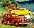 Oldsmobile Six Sedan 1935 & Pontiac Sport Coupe