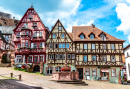 Praça do Mercado em Miltenberg am Main, Alemanha
