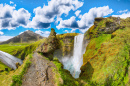 Cachoeira de Skogafoss na Islândia