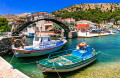 Vila de Pescadores Lagkada, Ilha Chios, Grécia
