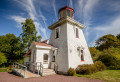 Farol em St. Martins, New Brunswick, Canadá