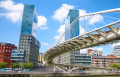 Ponte Zubizuri em Bilbao, País Basco, Espanha