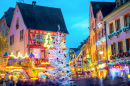 Cidade Francesa Decorada para o Natal