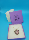 4 Pink Heart Domed Pendant